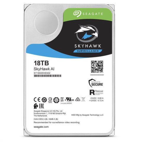 DYSK SEAGATE SkyHawk AI ST18000VE002 18TB RECERTYFIKOWANY