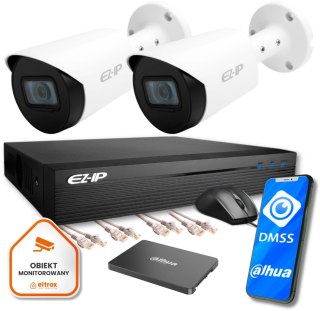Zestaw monitoringu IP Ultra 2B EZ-IP by Dahua 2 kamer FullHD SSD1TB EZI-B120-F2 EZN-104E1-P4