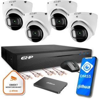 Zestaw monitoringu IP Ultra 4T EZ-IP by Dahua 4 kamer FullHD SSD1TB EZI-T120-F2 EZN-104E1-P4