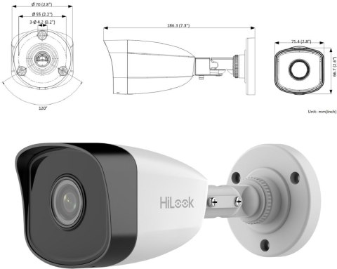 Kamera IP Hilook bullet 5MP IPCAM-B5 IR30 2.8mm