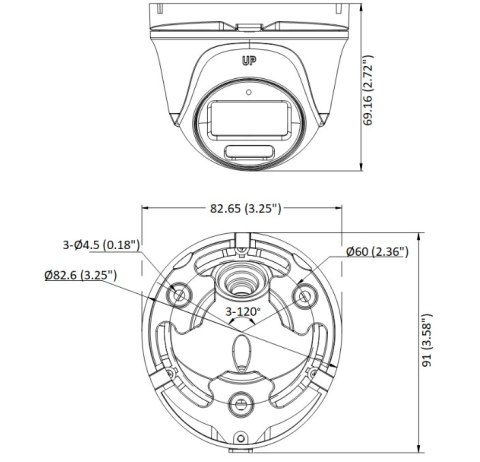 Kamera TVI Hilook turret 5MP TVICAM-T5M-20DL 2.8mm