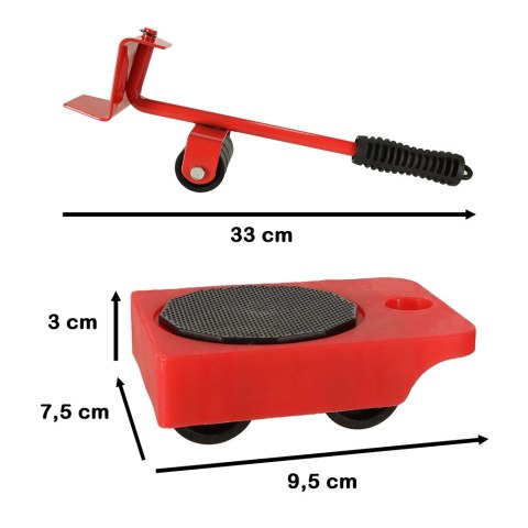 Rolki do transportu zestaw do przesuwania mebli 5w1