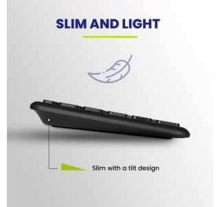 Klawiatura przewodowa Perixx PERIBOARD-210 scissor, ultra-flat, czarna
