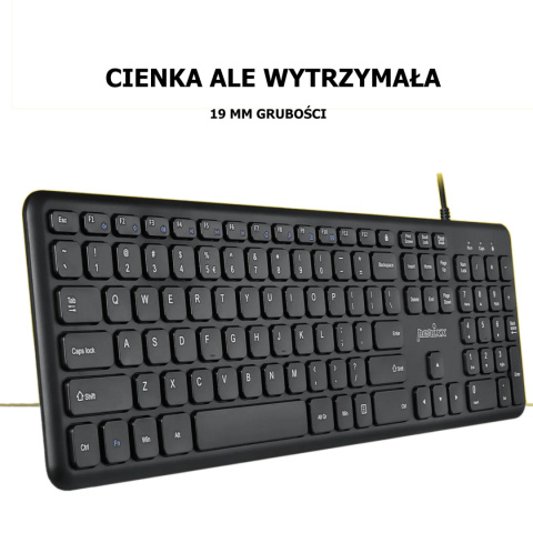 Klawiatura przewodowa Perixx PERIBOARD-210 scissor, ultra-flat, czarna Klawiatura przewodowa Perixx PERIBOARD-210 scissor, ultra-flat, czarna