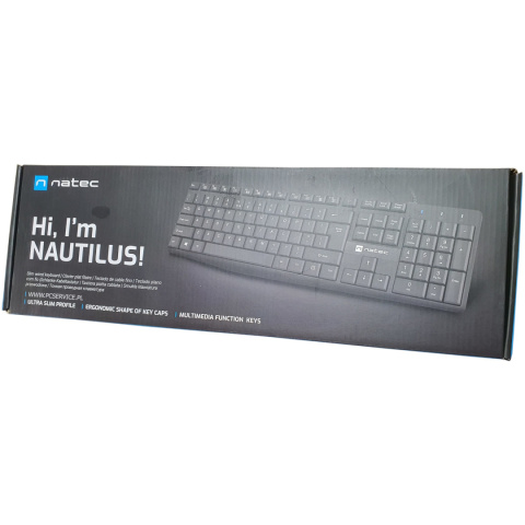 NATEC KLAWIATURA NAUTILUS US SLIM CZARNA NKL-1950