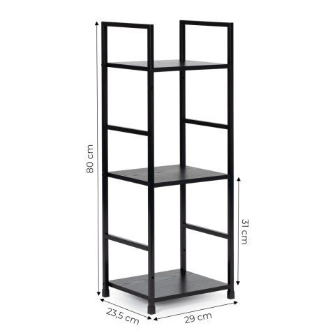 Regał drewniany nowoczesny metalowa rama LOFT 3 półki Regał drewniany nowoczesny metalowa rama LOFT 3 półki