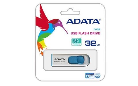 Pendrive ADATA C008 32GB USB 2.0 white-blue