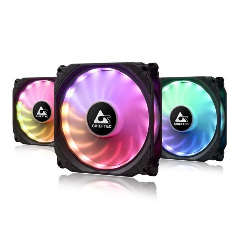 Zestaw wentylatorów Chieftec CF-3012-RGB 3x120mm RGB Zestaw wentylatorów Chieftec CF-3012-RGB 3x120mm RGB