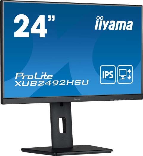 Monitor LED IIYAMA XUB2492HSU-B5 24 cale IPS HDMI DP Pivot Ultra Slim