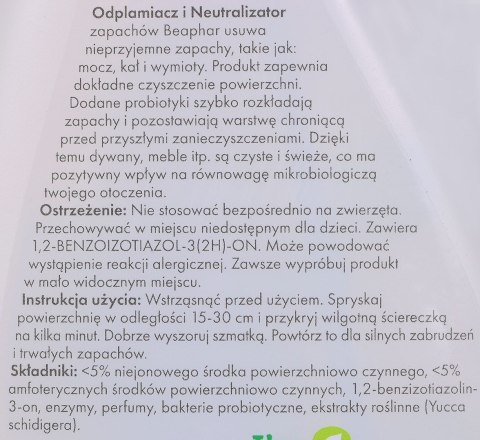 Beaphar odplamiacz i neutralizator zapachów 500ml