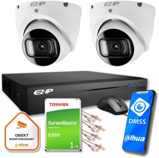 Zestaw monitoringu IP Pro 2T EZ-IP by Dahua 2 kamer FullHD 1TB EZI-T120-F2 EZN-104E1-P4