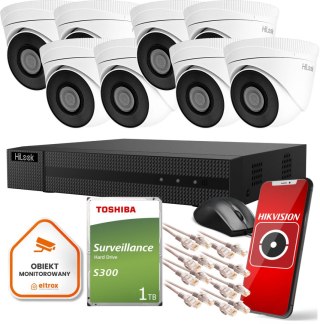 Zestaw monitoringu Hilook 8 kamer IP IPCAM-T5 1TB dysk