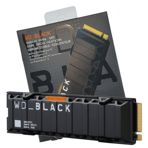 Dysk SSD WD Black SN850X WDS100T2XHE (1 TB ; M.2; PCIe NVMe 4.0 x4; heatsink)