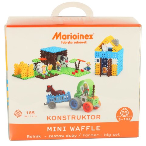 Klocki konstrukcyjne mini wafle farmer blister