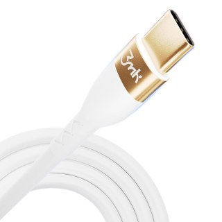 Kabel USB 3mk Hyper Silicone Cable USB-C to USB-C 100W biały