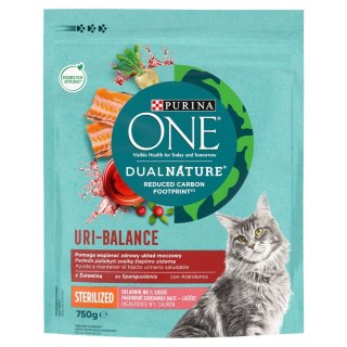 Purina ONE DUAL NATURE Żurawina Sterilcat Łosoś 750g