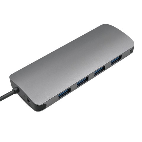 Adapter USB 3.1 Typ C męski/4 x USB 3.0 żeński | DC żeński