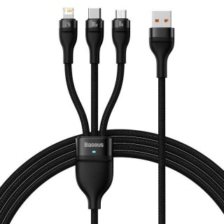 Kabel przewód USB 3w1 - USB-C, micro USB, Lightning 120cm Baseus CASS030001