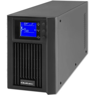 Qoltec Zasilacz awaryjny UPS | On-line | Pure Sine Wave | 2kVA | 1.6kW | LCD | USB