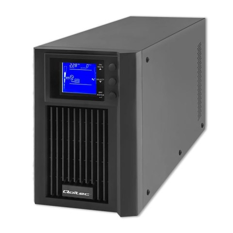 Zasilacz awaryjny UPS Qoltec On-line | Pure Sine Wave | 2kVA | 1.6kW | LCD | USB