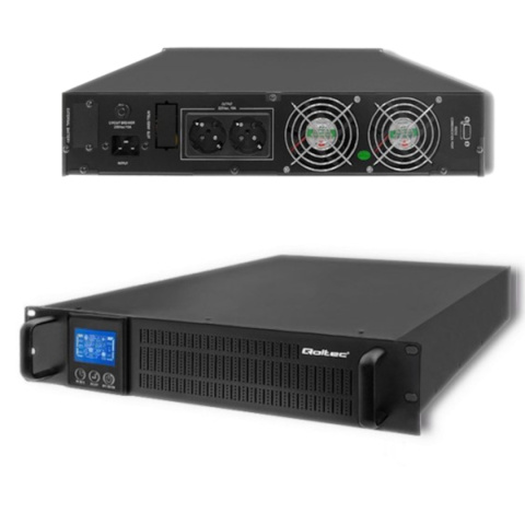 Qoltec Zasilacz awaryjny UPS RACK | 2KVA | 1600 W | LCD