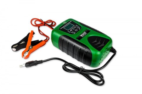 PROSTOWNIK AKUMULATOROWY VOLT POLSKA Z LCD 12V 8A COMPACT GREEN