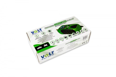 PROSTOWNIK AKUMULATOROWY VOLT POLSKA Z LCD 12V 8A COMPACT GREEN