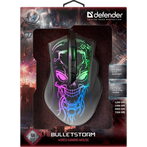 MYSZ DEFENDER GM-928 BULLETSTORM OPTIC 7200dpi 7P