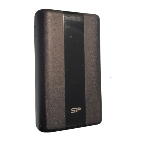 Powerbank Silicon Power QS55 20000mAh LCD QC3.0+PD 1x USB-C, 1x USB-A, 1x mUSB, 1x Lightning, czarny