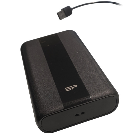 Powerbank Silicon Power QS55 20000mAh LCD QC3.0+PD 1x USB-C, 1x USB-A, 1x mUSB, 1x Lightning, czarny