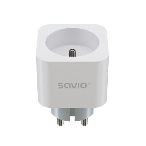 SAVIO INTELIGENTNE GNIAZDKO WI-FI, 16A, TIMER, POMIAR ZUŻYCIA ENERGII, AS-01