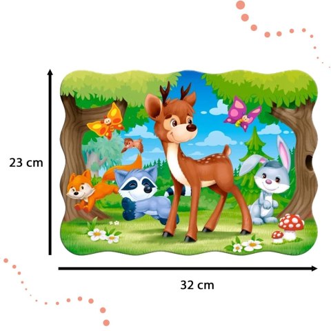 CASTORLAND Puzzle 30 elementów A Deer and Friends - Leśne zwierzątka 4+