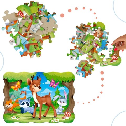 CASTORLAND Puzzle 30 elementów A Deer and Friends - Leśne zwierzątka 4+