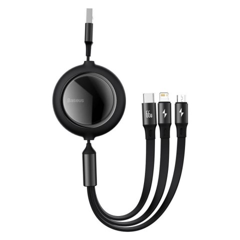 Kabel przewód USB 3w1 - USB-C, Lightning, micro USB 120cm Baseus CAMLC-MJ01 do 66W