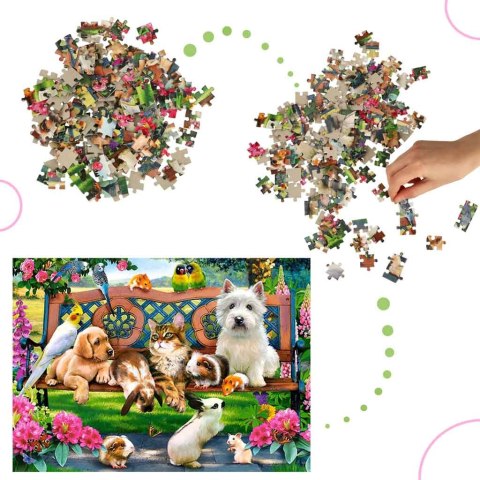 CASTORLAND Puzzle 180el. Pets in the Park - Zwierzęta w parku