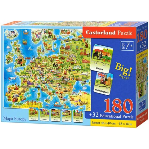 CASTORLAND Puzzle edukacyjne Mapa Europy