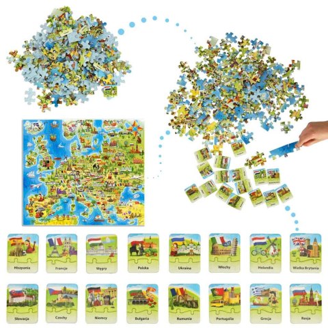 CASTORLAND Puzzle edukacyjne Mapa Europy