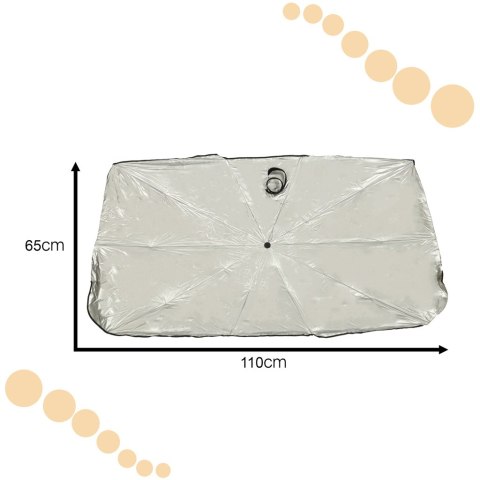 Parasol przeciwsłoneczny osłona samochodu na przednią szybę 65x110cm Parasol przeciwsłoneczny osłona samochodu na przednią szybę 65x110cm
