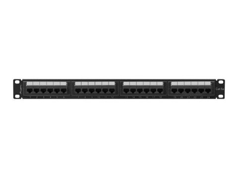 LANBERG PATCH PANEL 24 PORT 1U 19" KAT.6A UTP CZARNY PPUA-1024-B