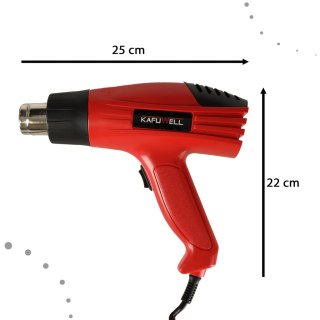 Opalarka elektryczna z regulacją temperatury 0-600 st. C + 4 wymienne końcówki 1600W