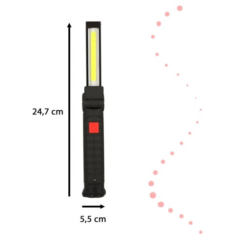 Latarka warsztatowa USB COB magnes akumulator 1200 mAh 200 lm