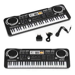 Keyboard pianino elektryczne z mikrofonem dla dzieci