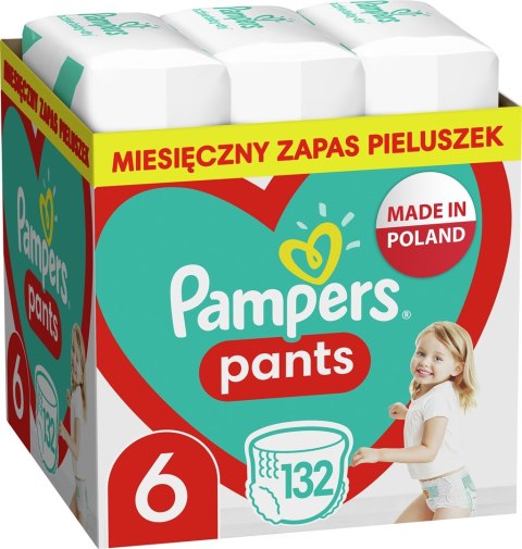 PAMPERS Pieluchomajtki MTH Rozm 6, 15+kg, 132szt