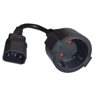 Qoltec Adapter IEC 320 C14/ SCHUKO | 0.15M