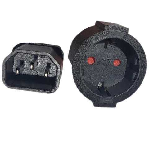 Qoltec Adapter IEC 320 C14/ SCHUKO | 0.15M