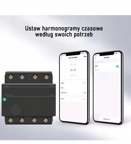 Sterownik OXT 3 fazy 80A 4P DIN Tuya WiFi