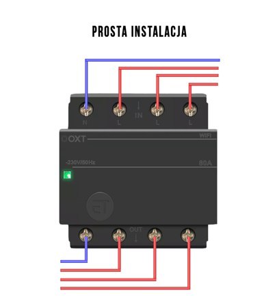 Sterownik OXT 3 fazy 80A 4P DIN Tuya WiFi