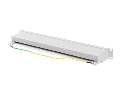 LANBERG PATCH PANEL 24 PORT 1U 19" KAT.6A FTP SZARY PPSA-1024-S