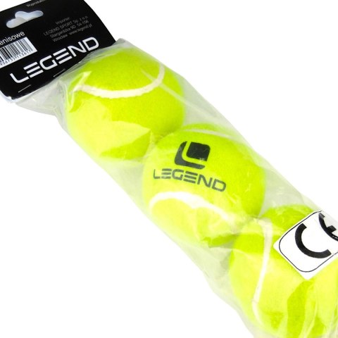 Piłka do tenisa ziemnego zielona 3 szt Legend Piłka do tenisa ziemnego zielona 3 szt Legend