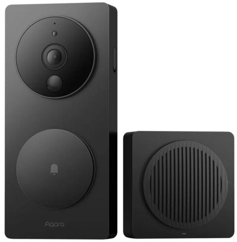 Aqara Smart Video Doorbell G4 Czarny | Wideodomofon | Dzwonek do drzwi, Kamera monitoring, Apple Homekit